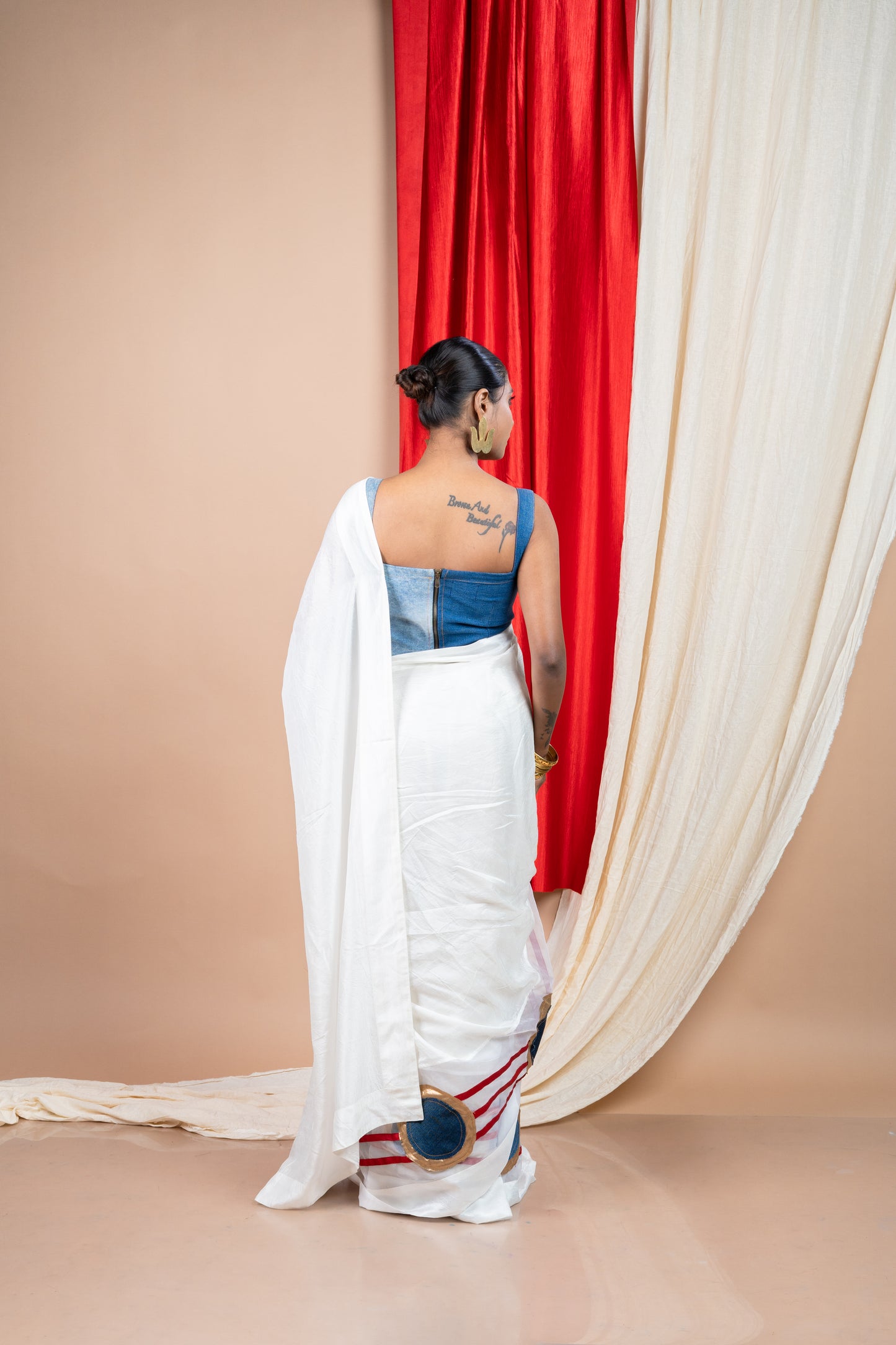 Big Denim Circle Saree