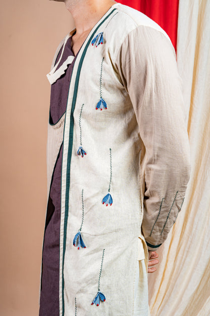 The Denim flower Kurta